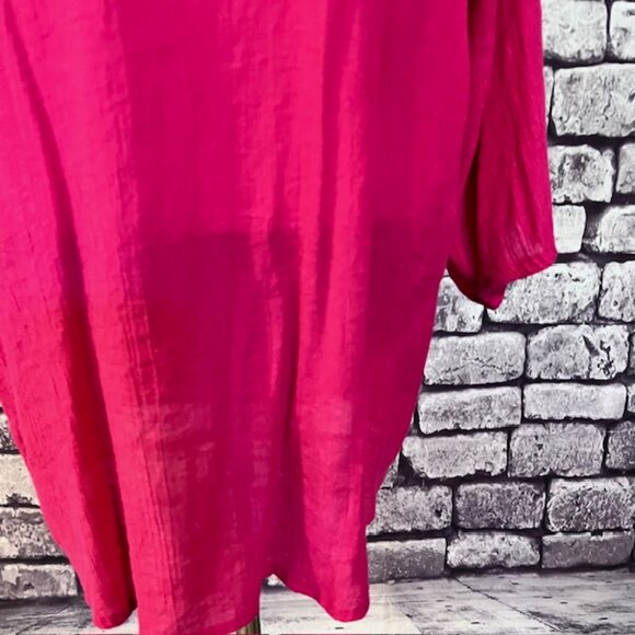 Dressbarn Pink Gauzy Fabric Blouse Size 2X - Picture 6 of 8